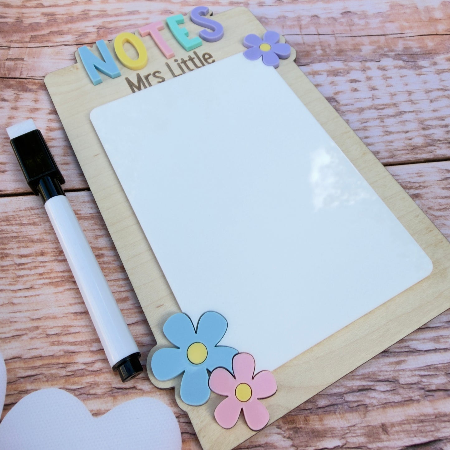 Personalised Teacher Wipe-Clean Notes Board