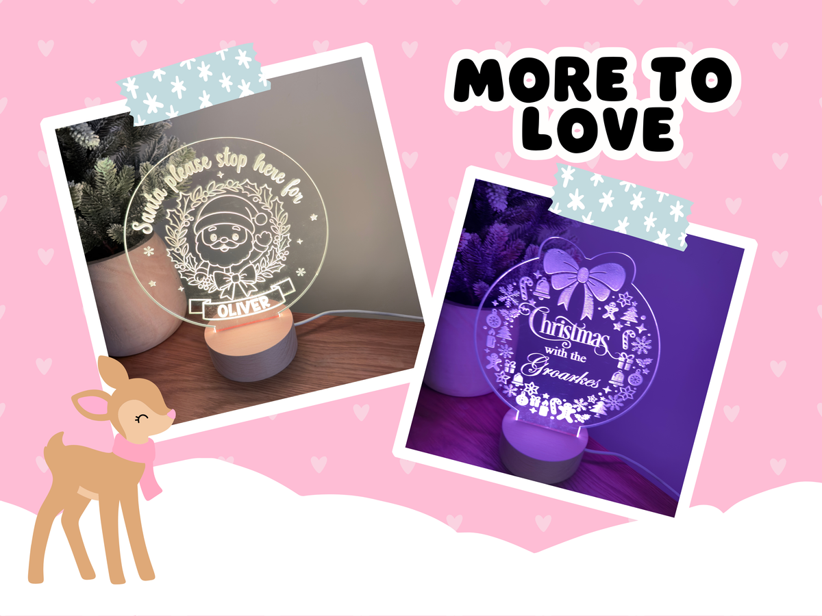 Christmas Glow – Personalised Family Believe LED Lamp