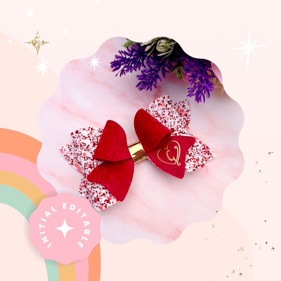 Valentine Monogram Bow