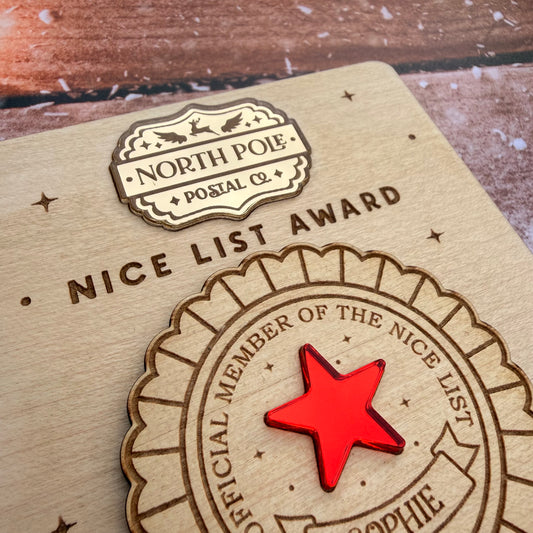Personalised Nice List Award | Christmas Keepsake | Santa’s Nice List