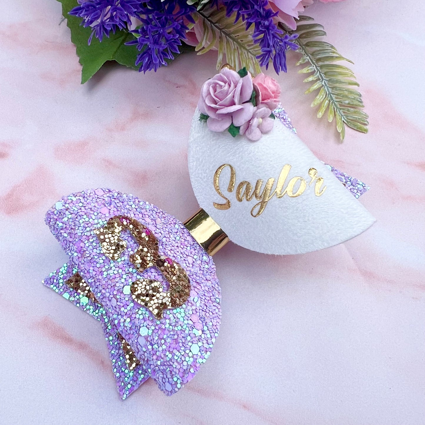Personalised Birthday Bow, Age Bow