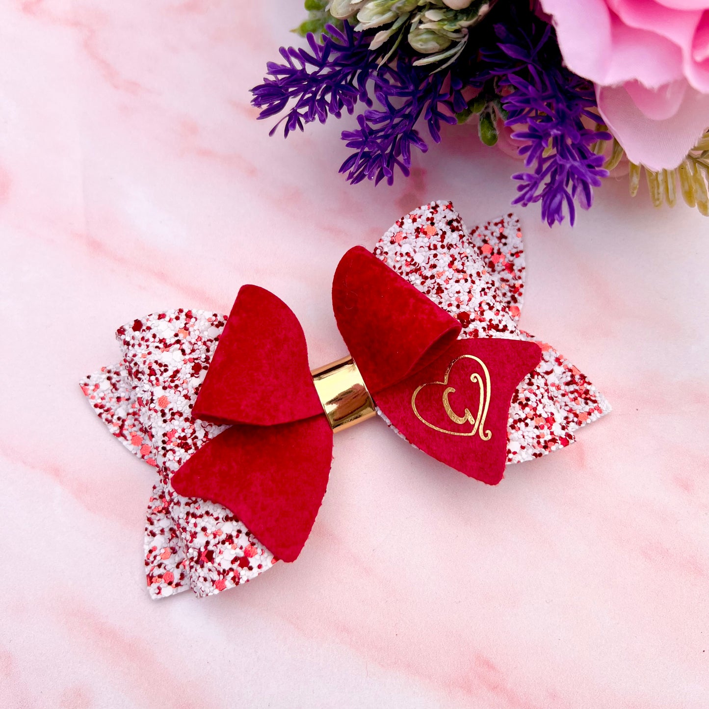 Valentine Monogram Bow