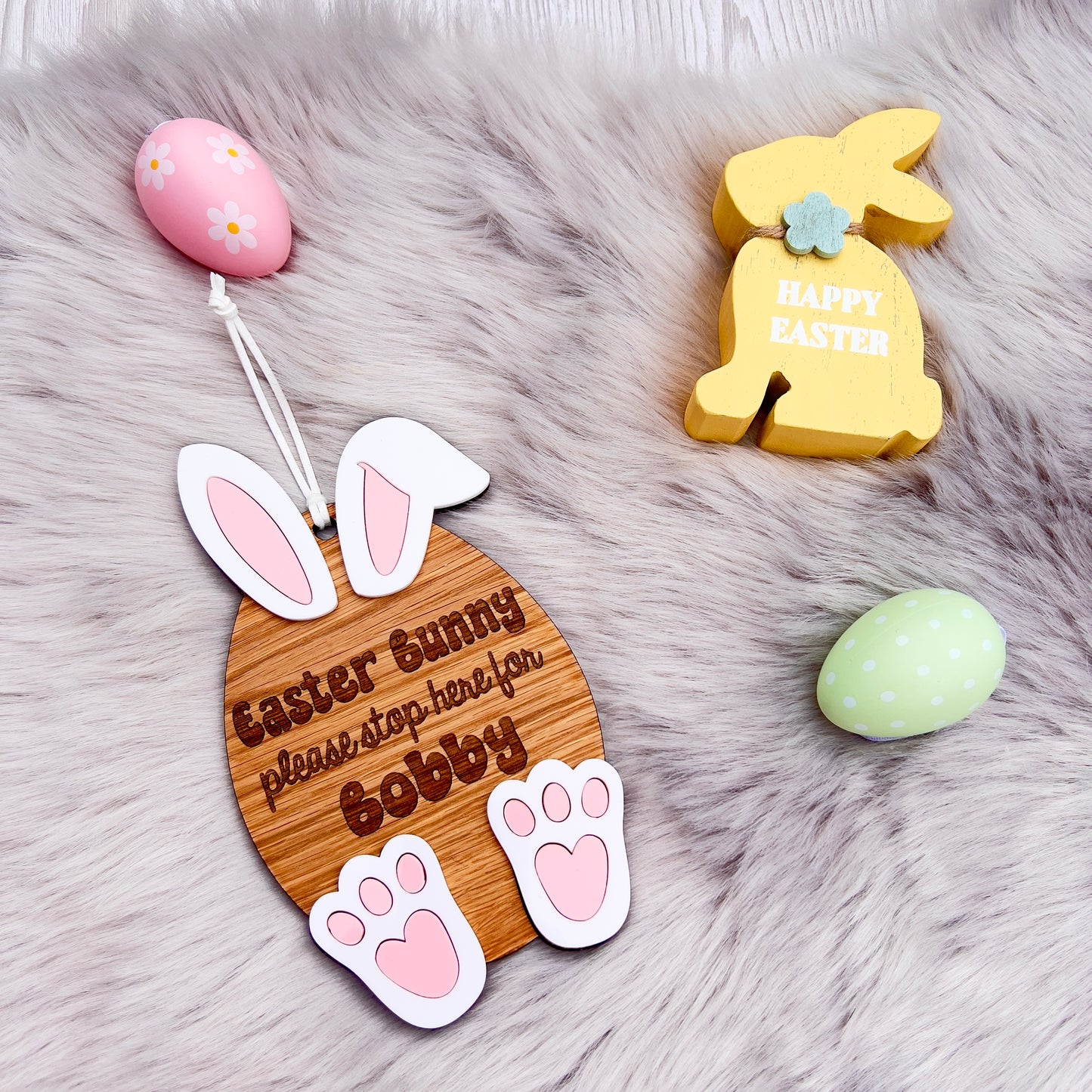 Easter Bunny Stop Here Sign