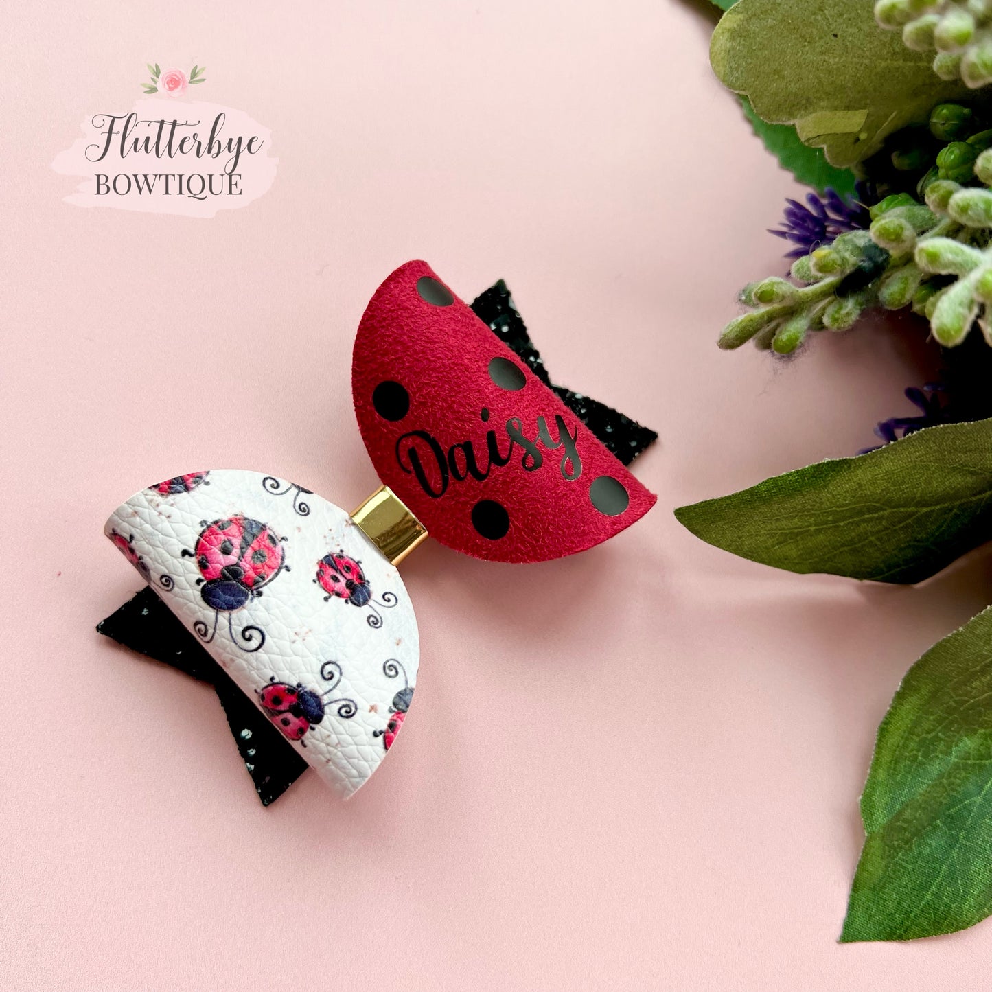 Personalised Ladybird Hair Bow