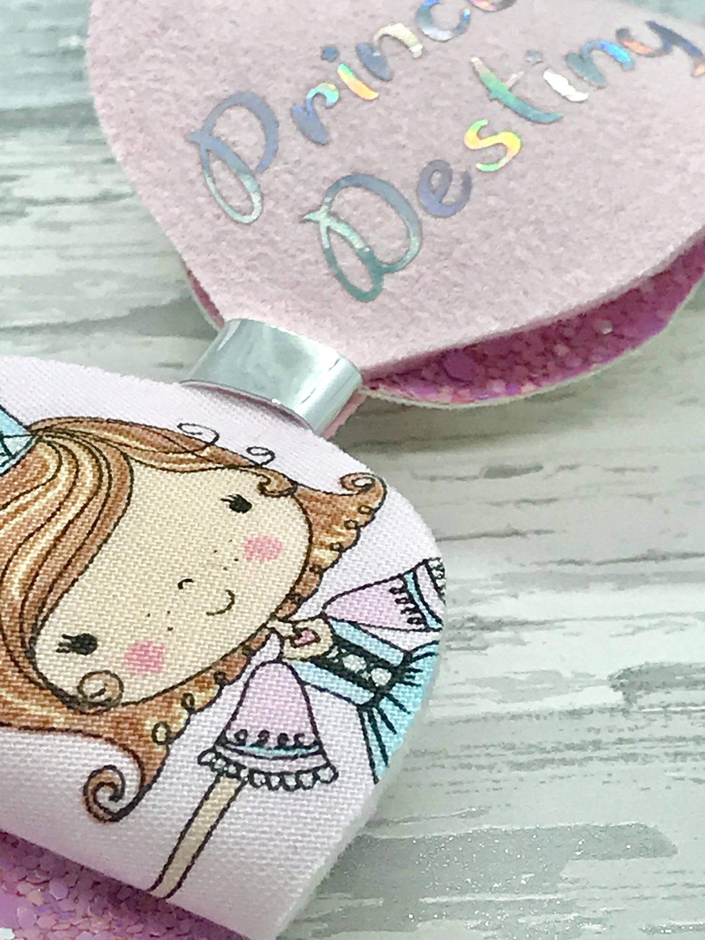 Personalised Princess Hair Bow - Flutterbye Bowtique