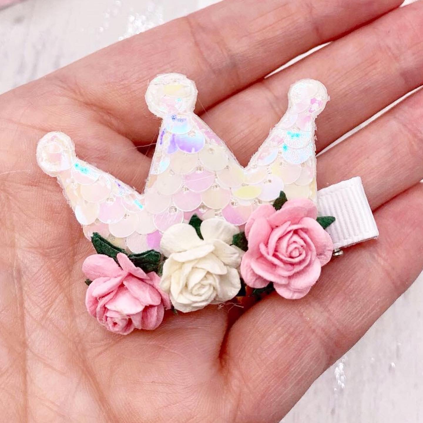 Personalised Princess Hair Bow - Flutterbye Bowtique