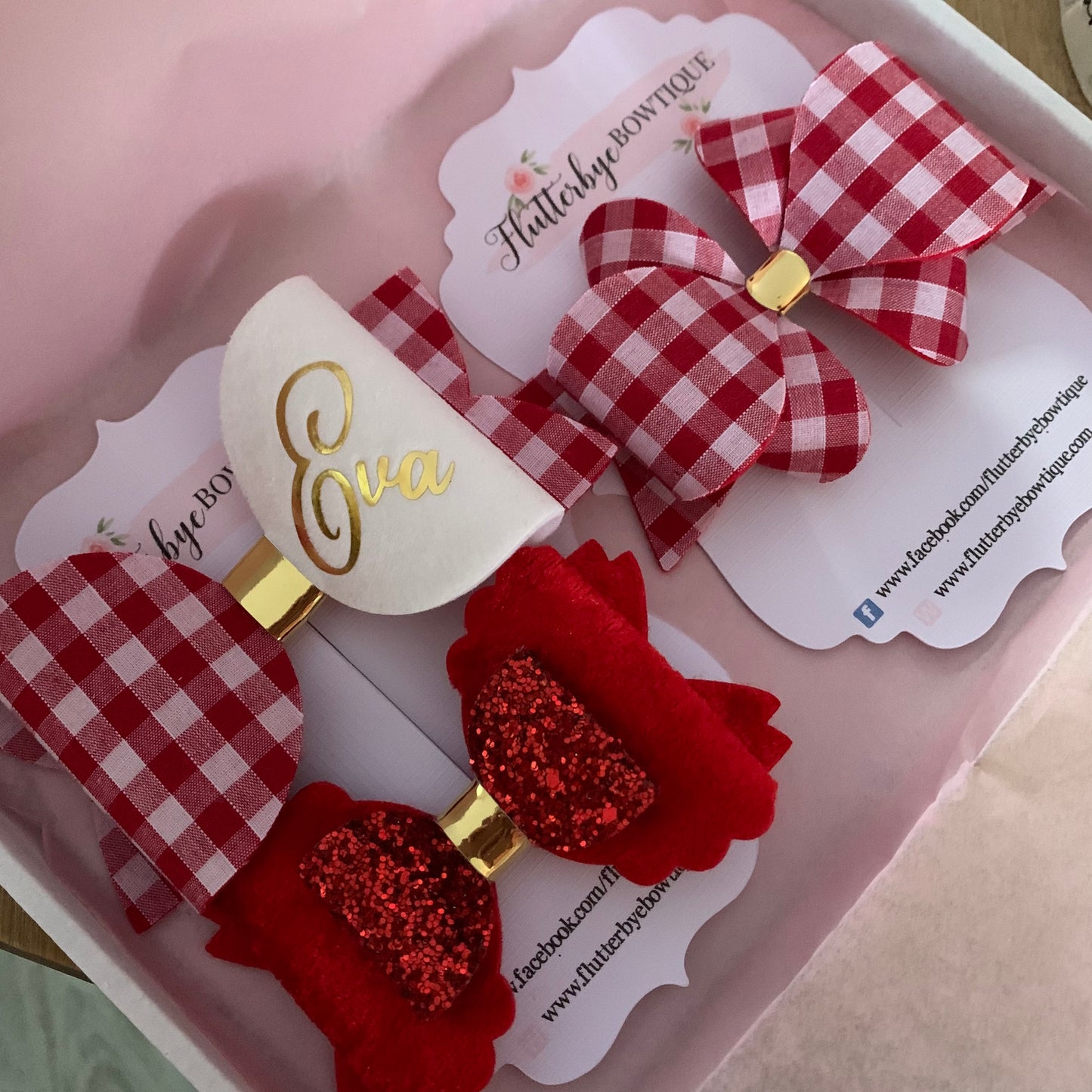 Small School Hair Bows, School Gingham Hair Bow