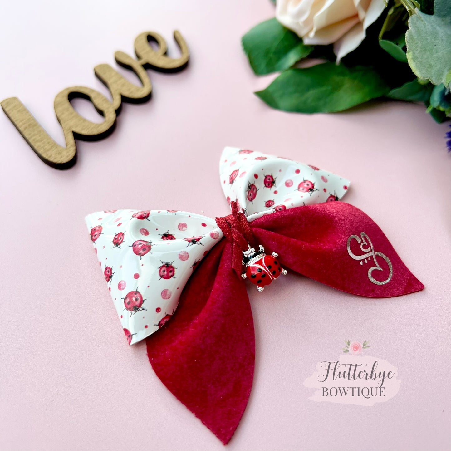Ladybird pinch Hair Bow