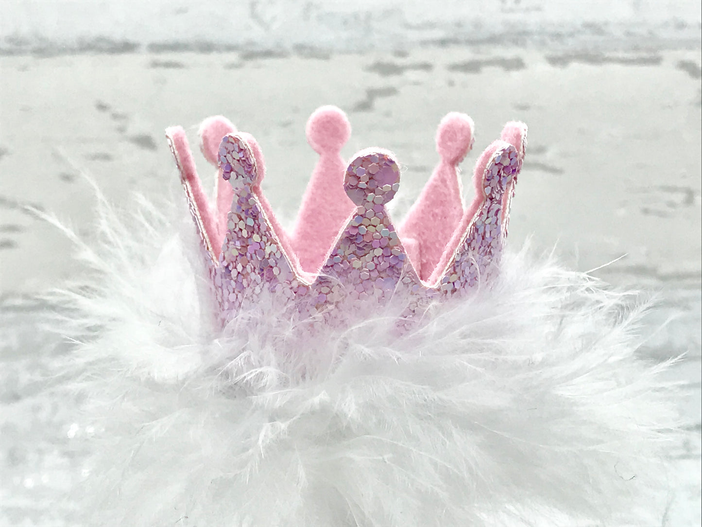 Mini Glitter Crown, Cake Smash Prop - Flutterbye Bowtique