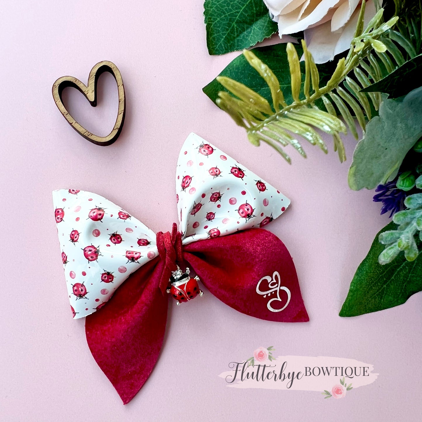 Ladybird pinch Hair Bow