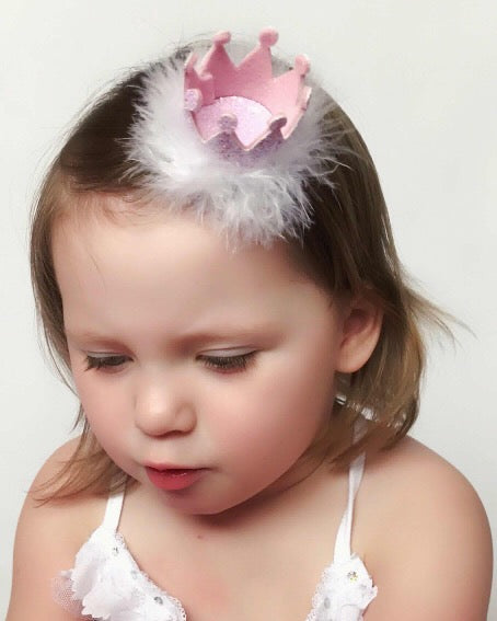 Mini Glitter Crown, Cake Smash Prop - Flutterbye Bowtique