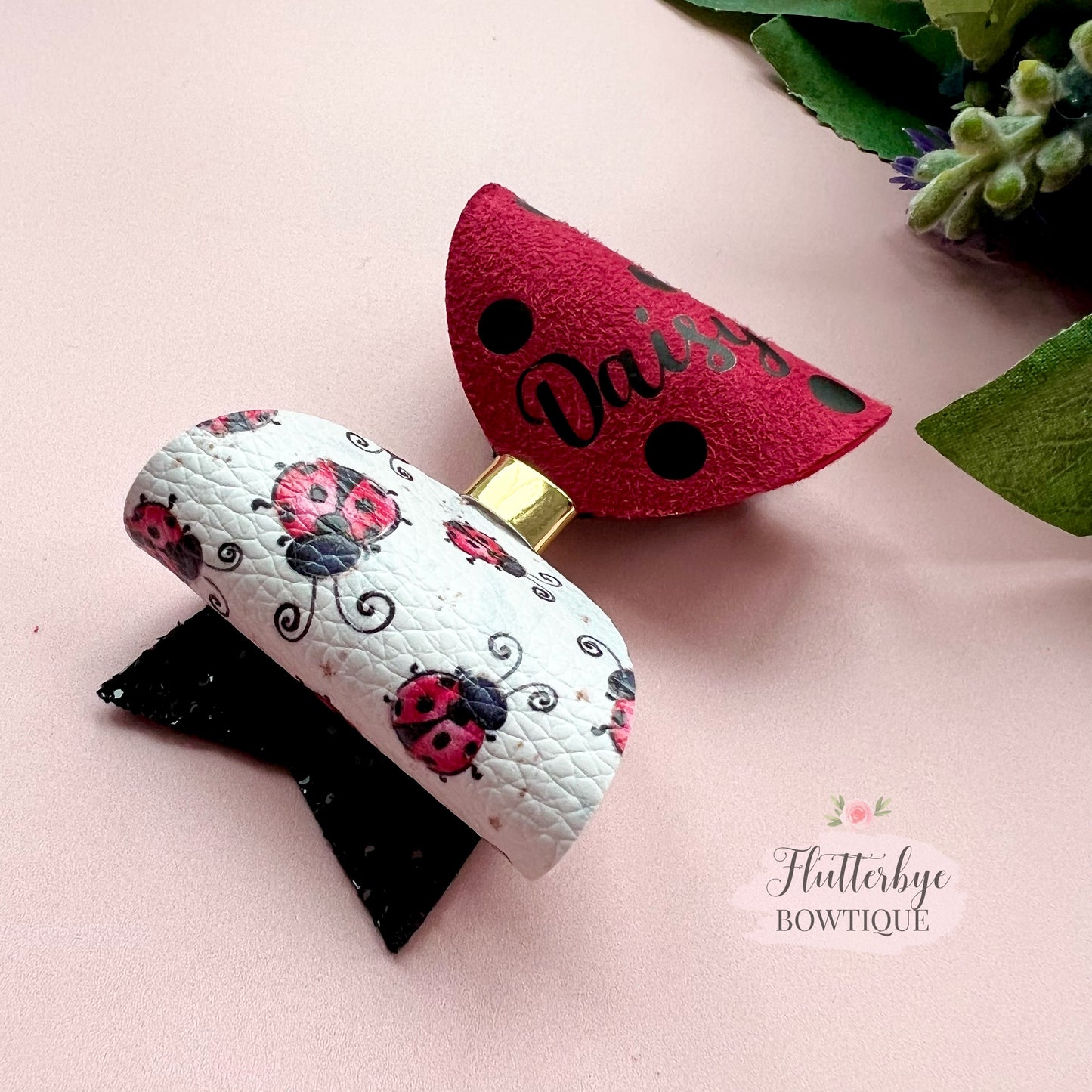 Personalised Ladybird Hair Bow