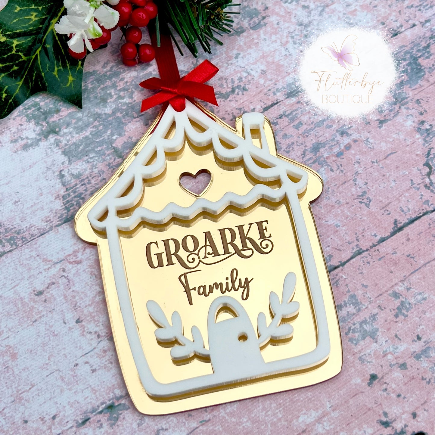 Personalised Gingerbread Family Decoration