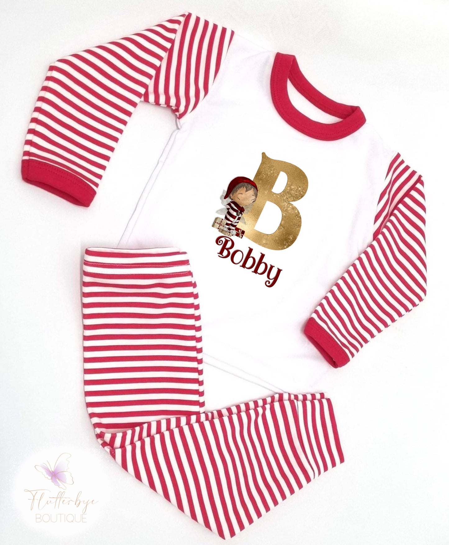 Personalised Elf Christmas Pyjamas