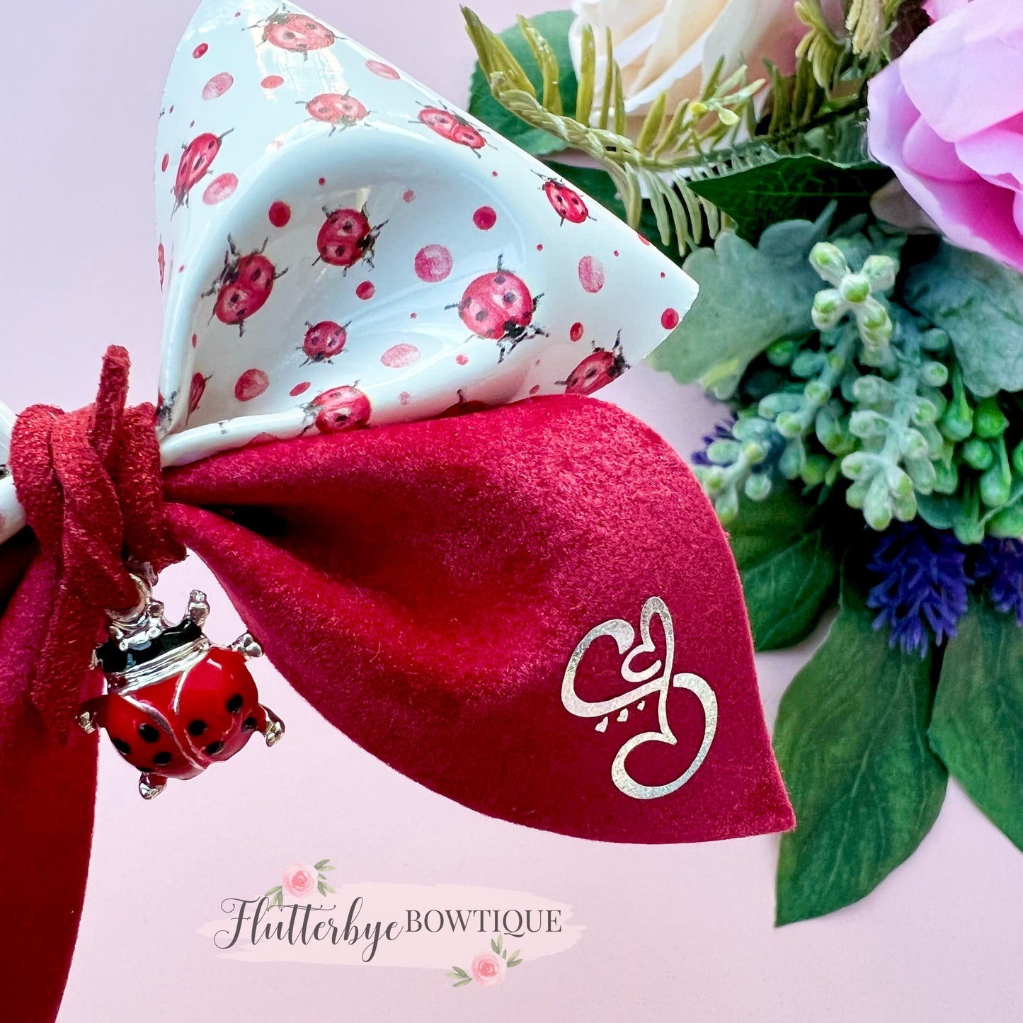 Ladybird pinch Hair Bow