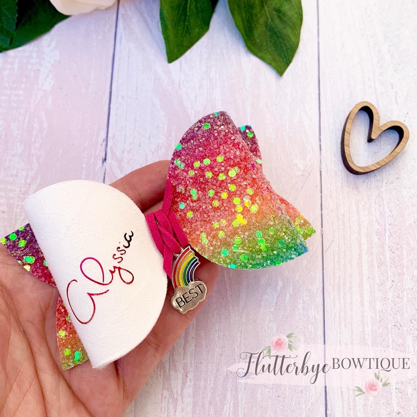 Best Friends Hair Clips, BFF Matching Charm bow
