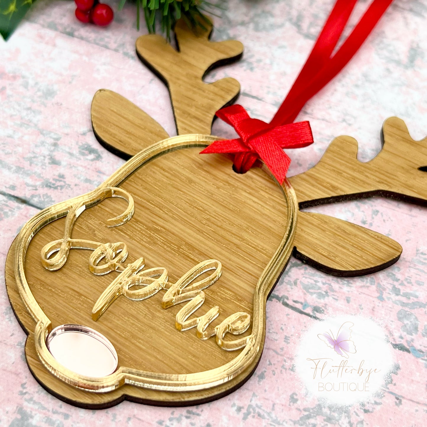 Personalised Reindeer Decoration