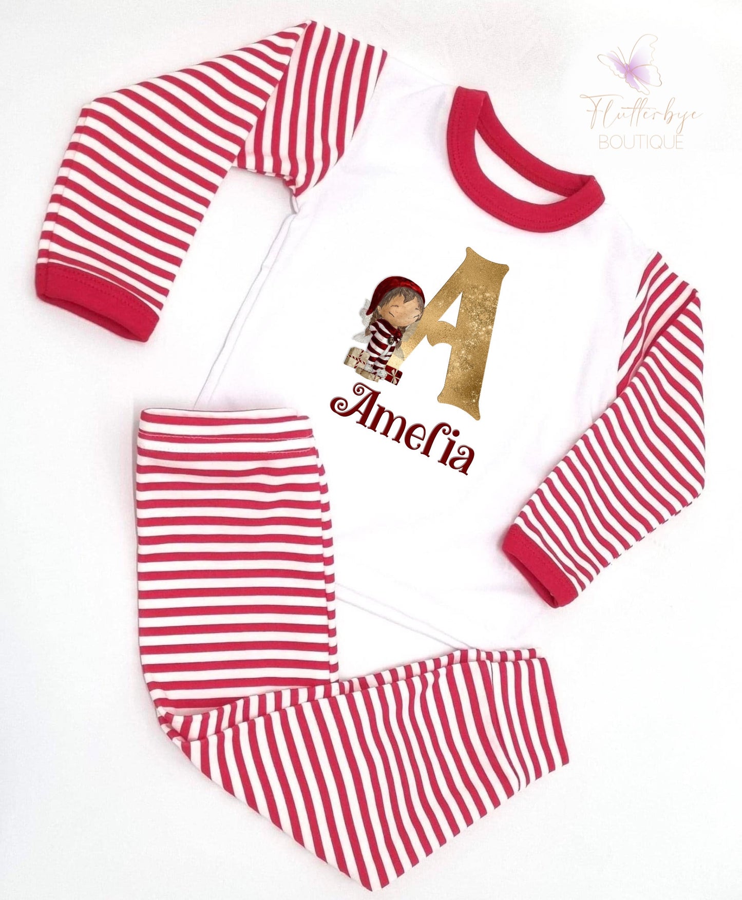 Personalised Elf Christmas Pyjamas