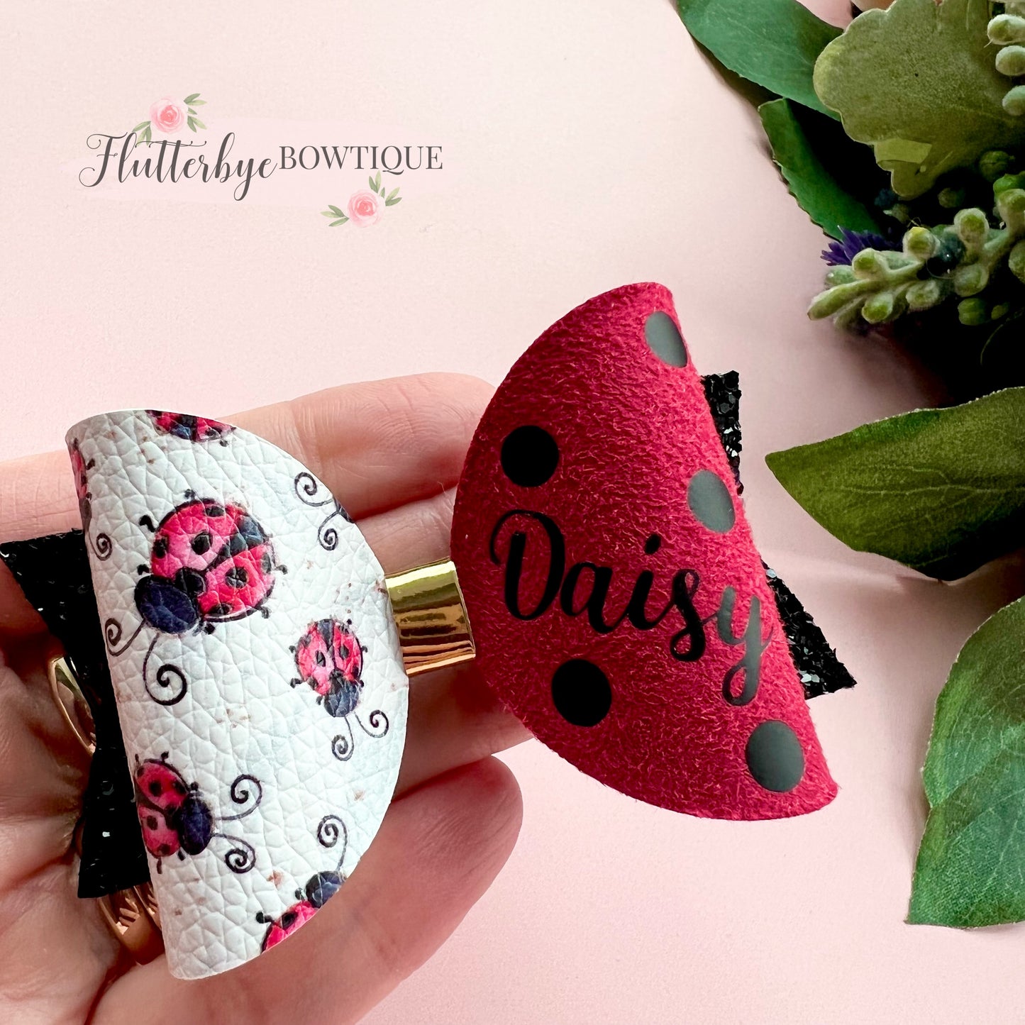 Personalised Ladybird Hair Bow