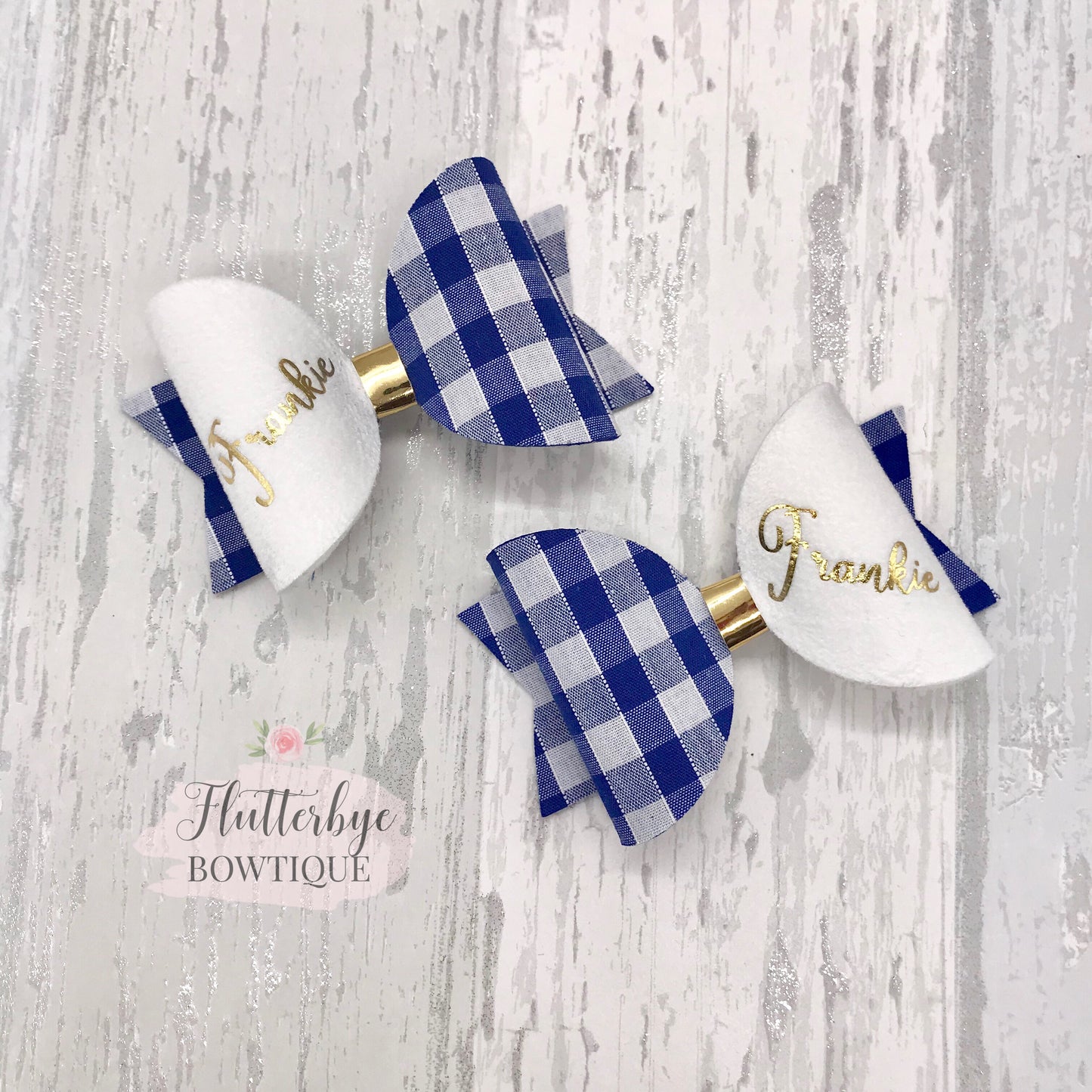 Personalised Piggie Bow Sets - Flutterbye Bowtique