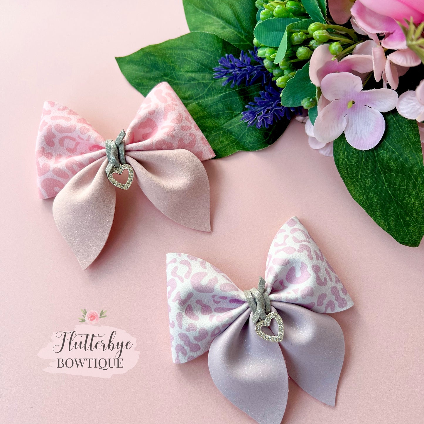 Pastel Leopard Pinch Bow