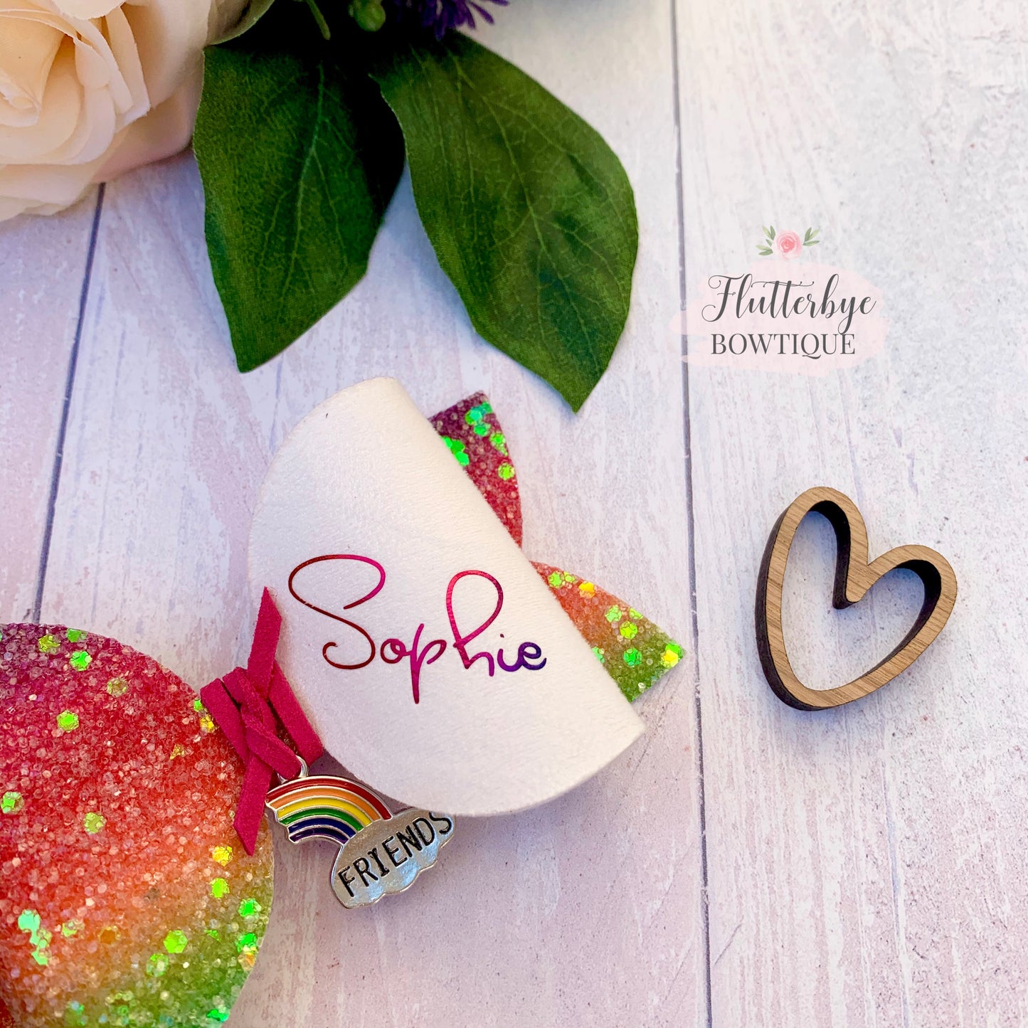 Best Friends Hair Clips, BFF Matching Charm bow