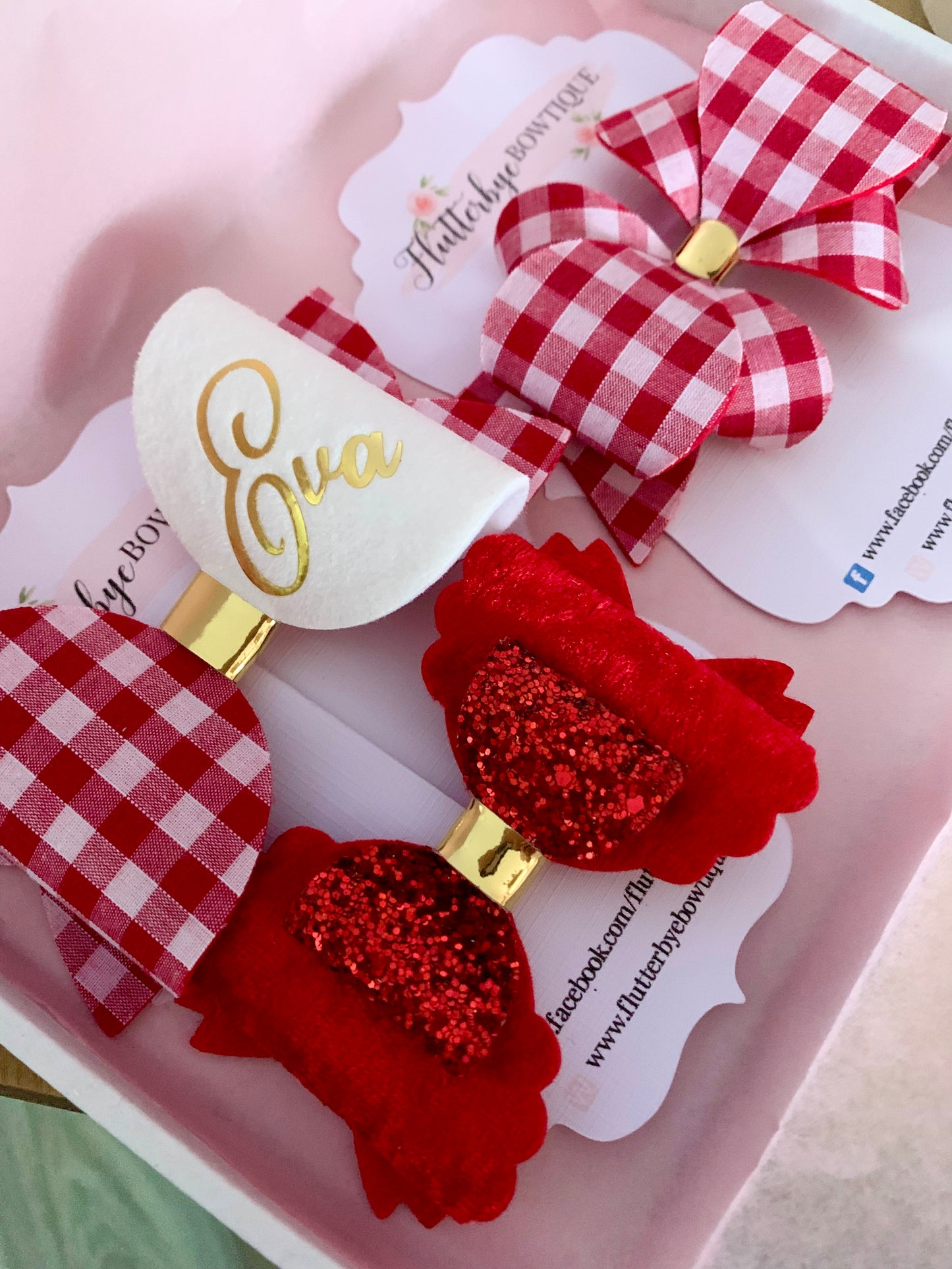 Large School Hair Bows, School Gingham Hair Bow
