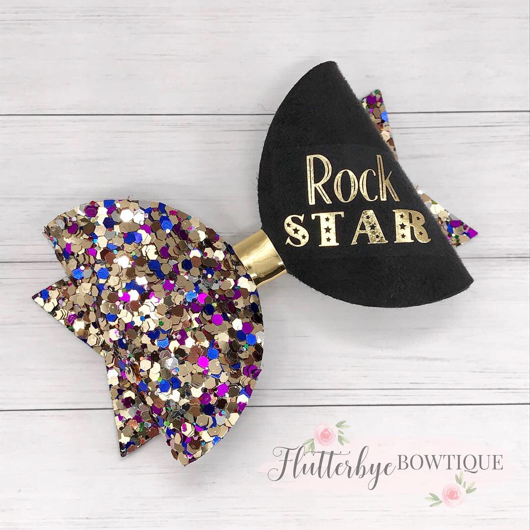 Girl Boss Bow, Mini Boss Hair Bow - Flutterbye Bowtique
