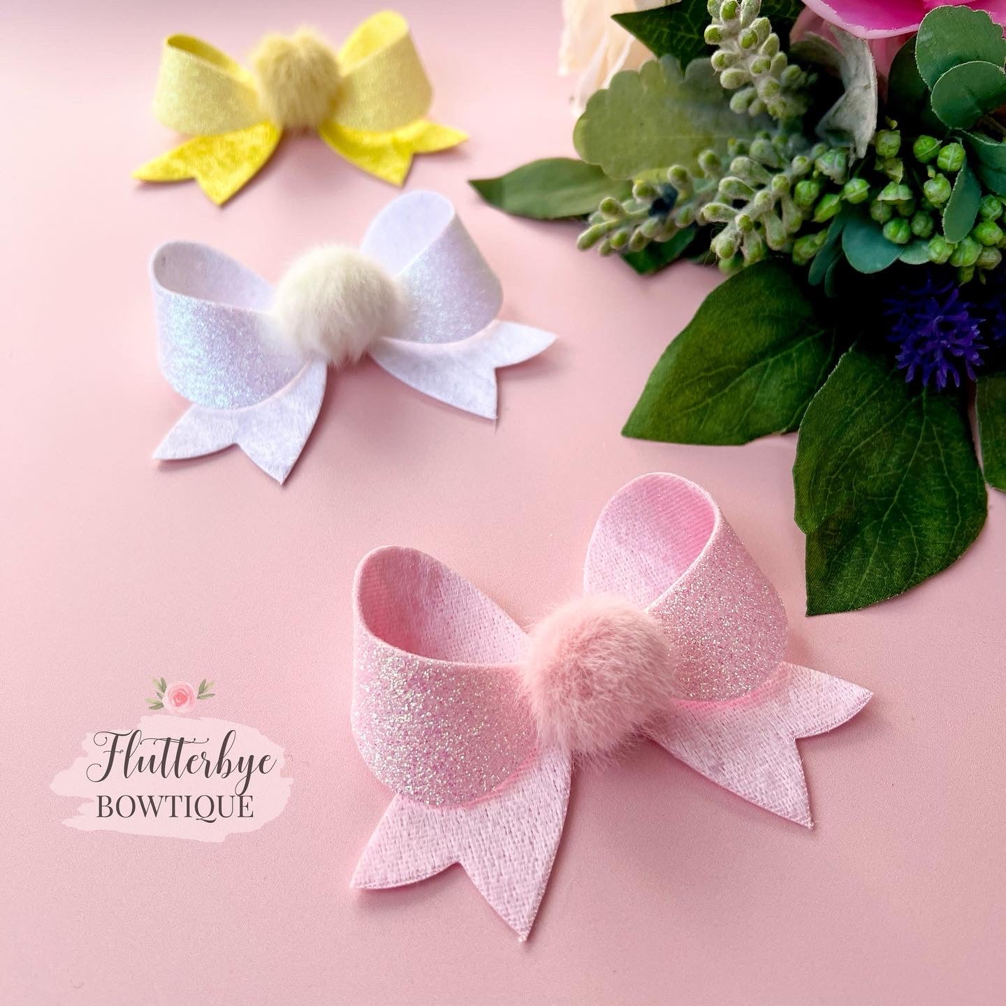 Fancy Pompom Bows
