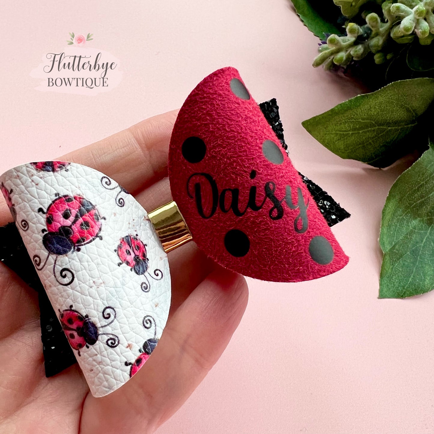 Personalised Ladybird Hair Bow