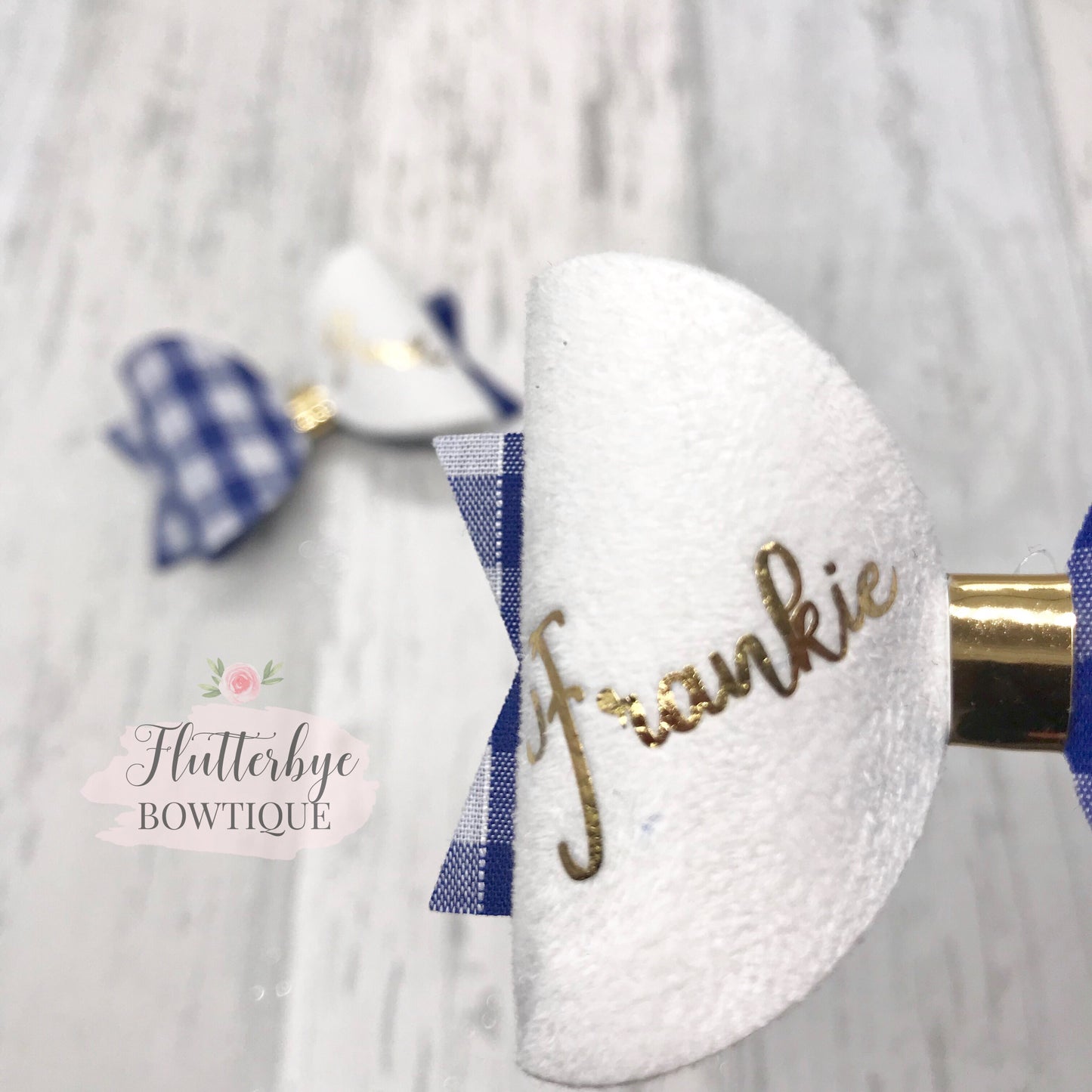 Personalised Piggie Bow Sets - Flutterbye Bowtique