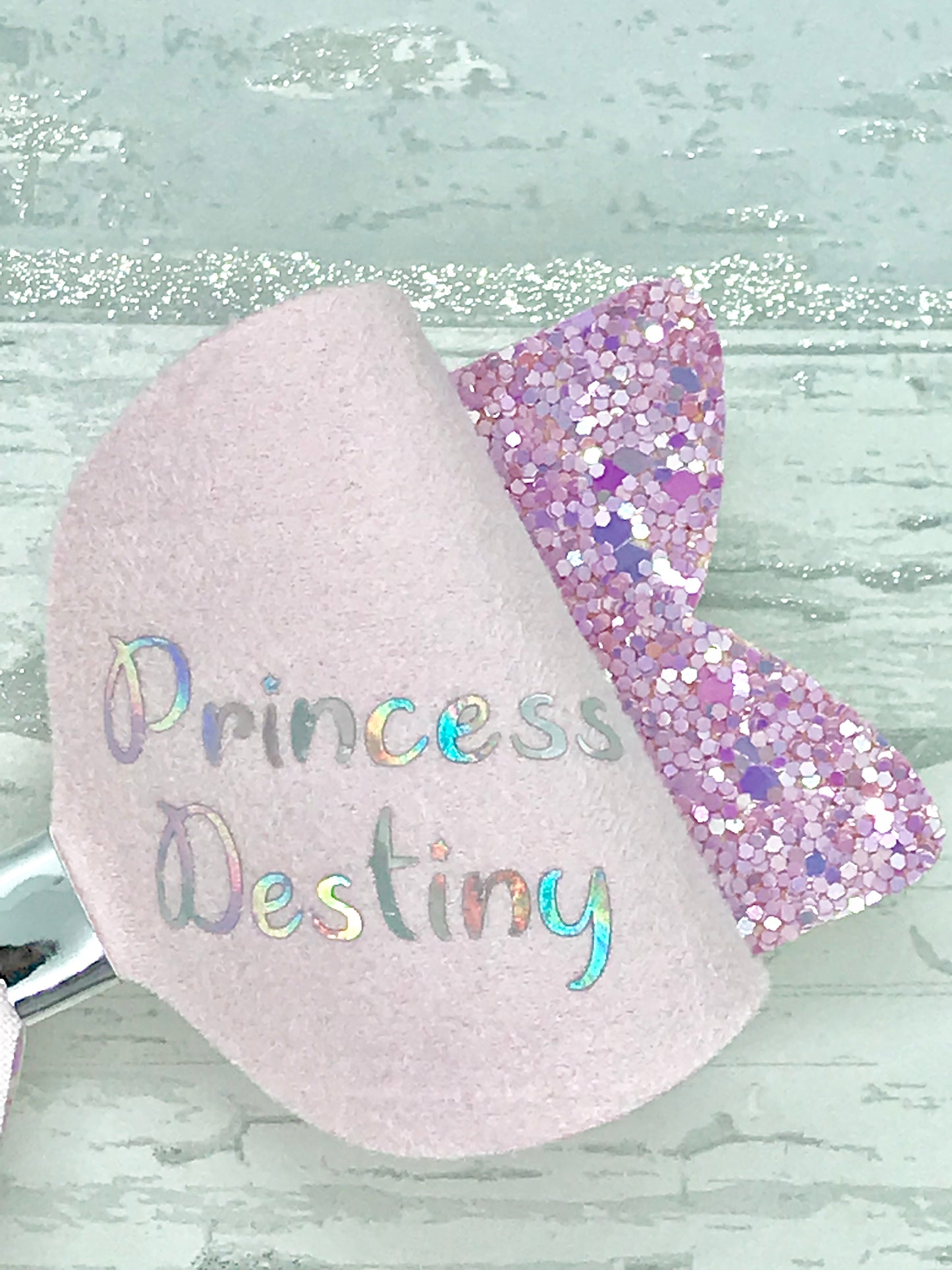 Personalised Princess Hair Bow - Flutterbye Bowtique