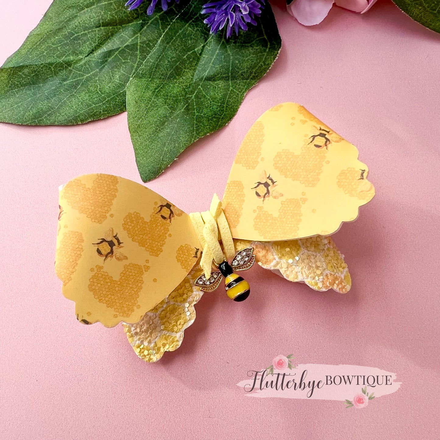 Light Reactive Bee Bow, UV Colour change