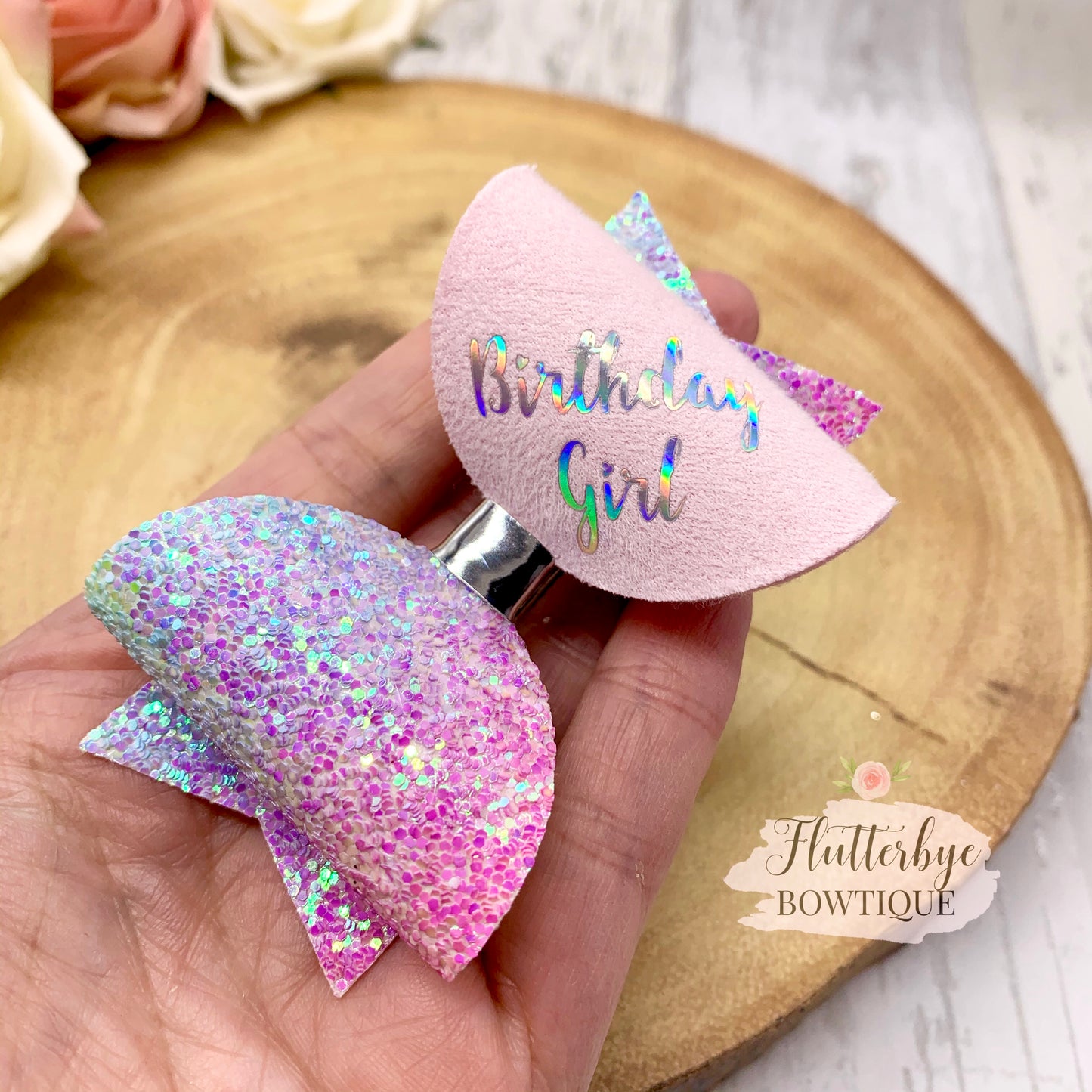 Birthday Hair Bows, Birthday Cake Hair Bow - Flutterbye Bowtique