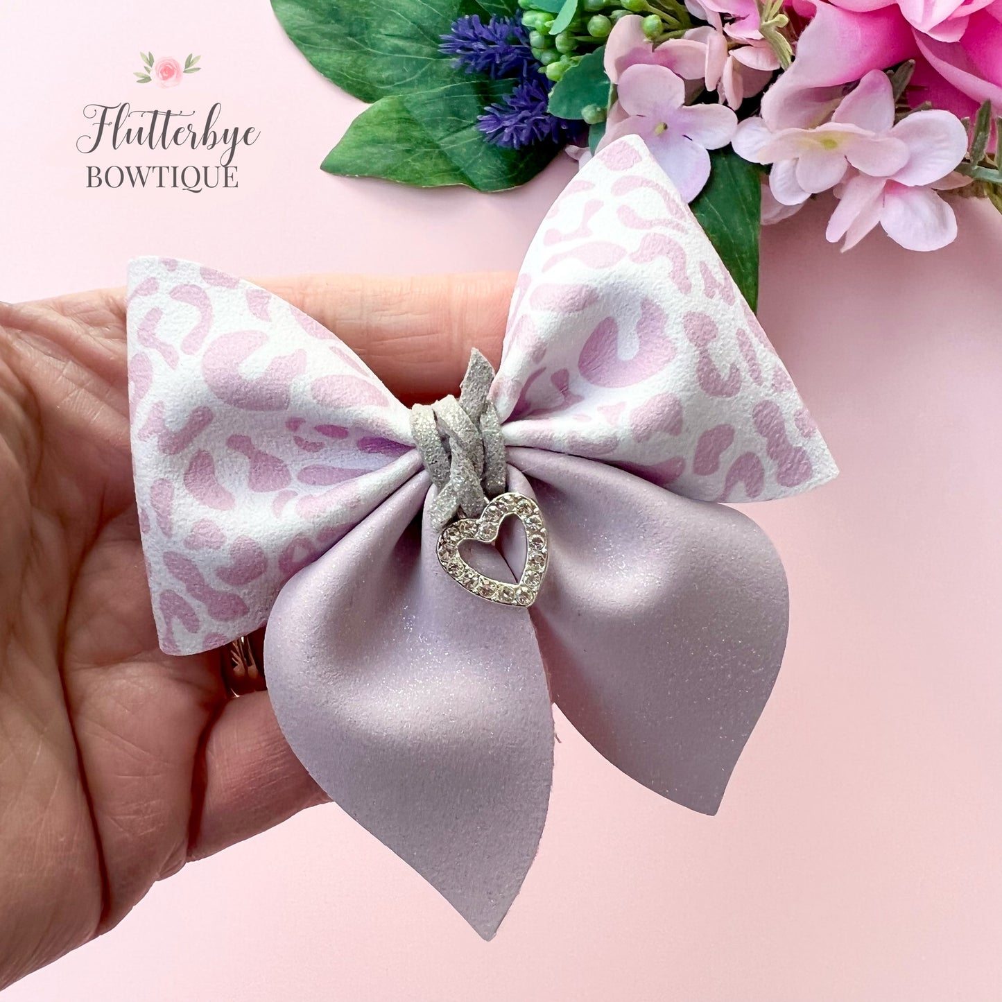 Pastel Leopard Pinch Bow