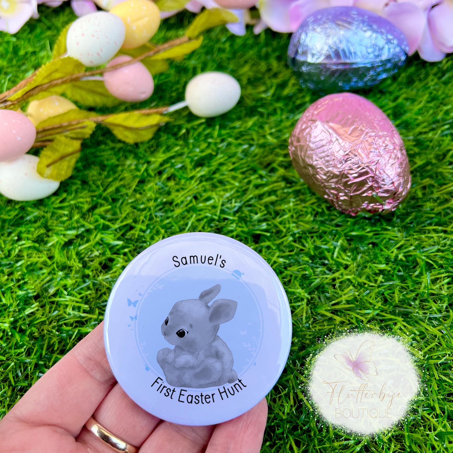 Personalised First Easter Badge
