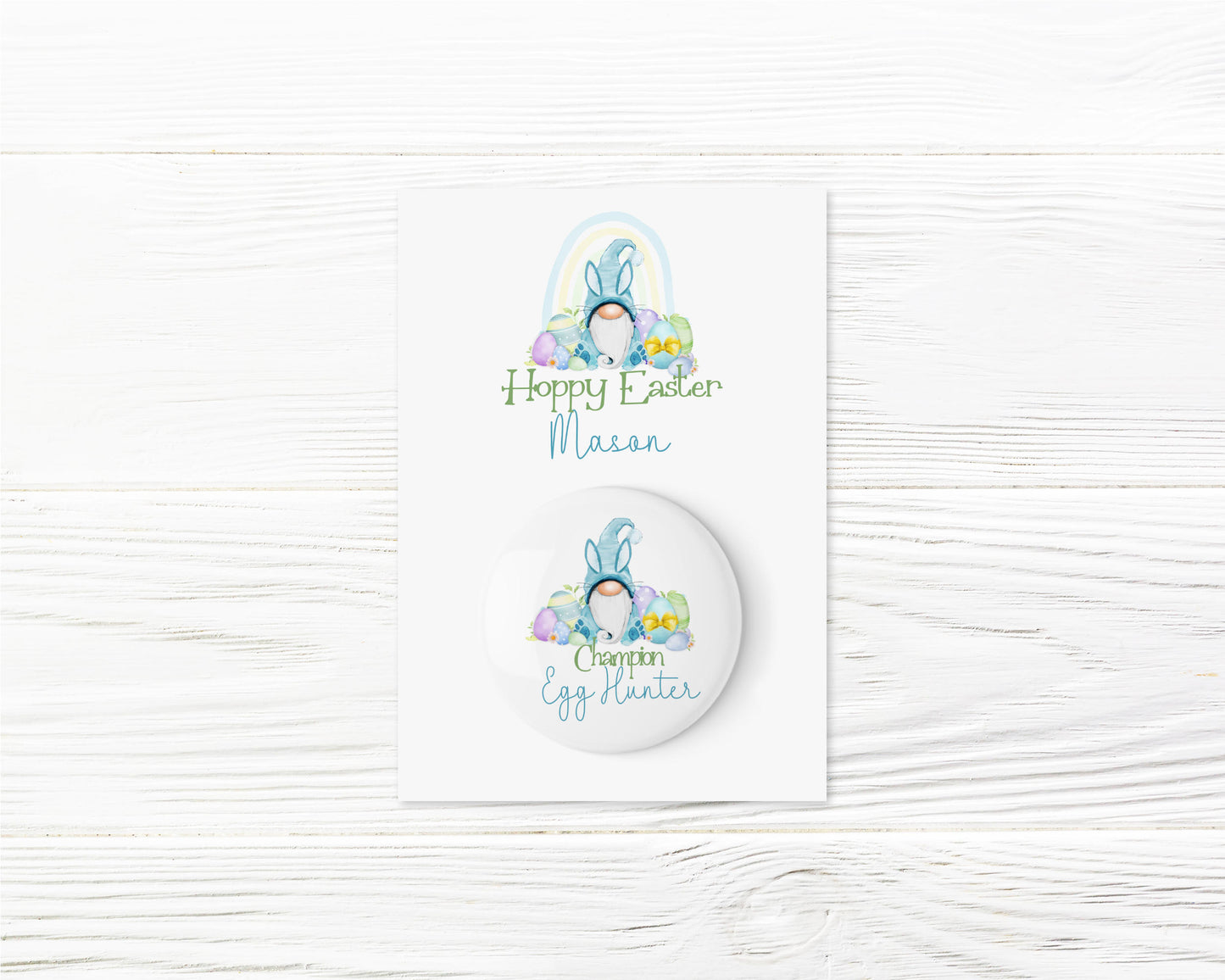 Personalised Champion Egg Hunter Easter Badge