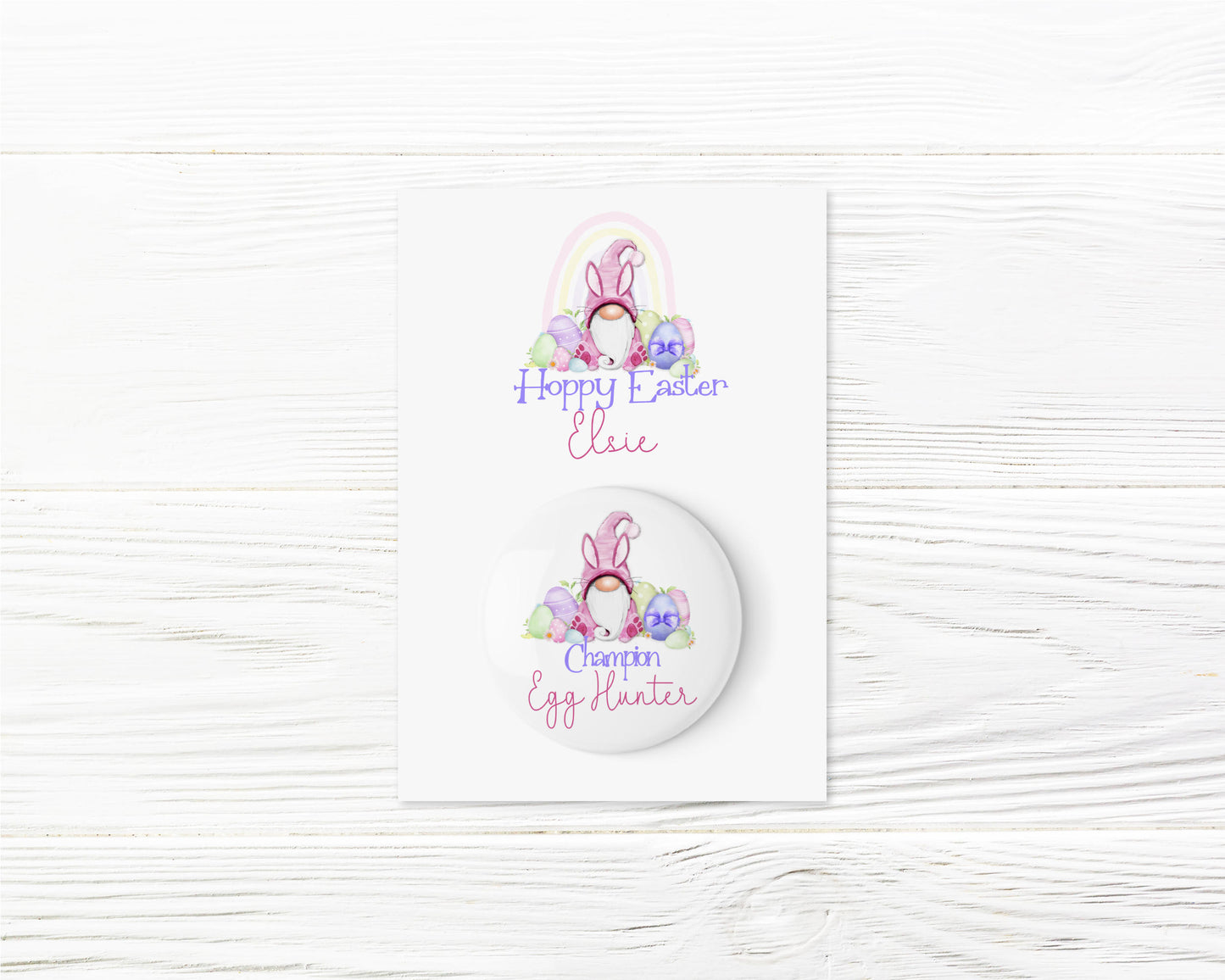 Personalised Champion Egg Hunter Easter Badge