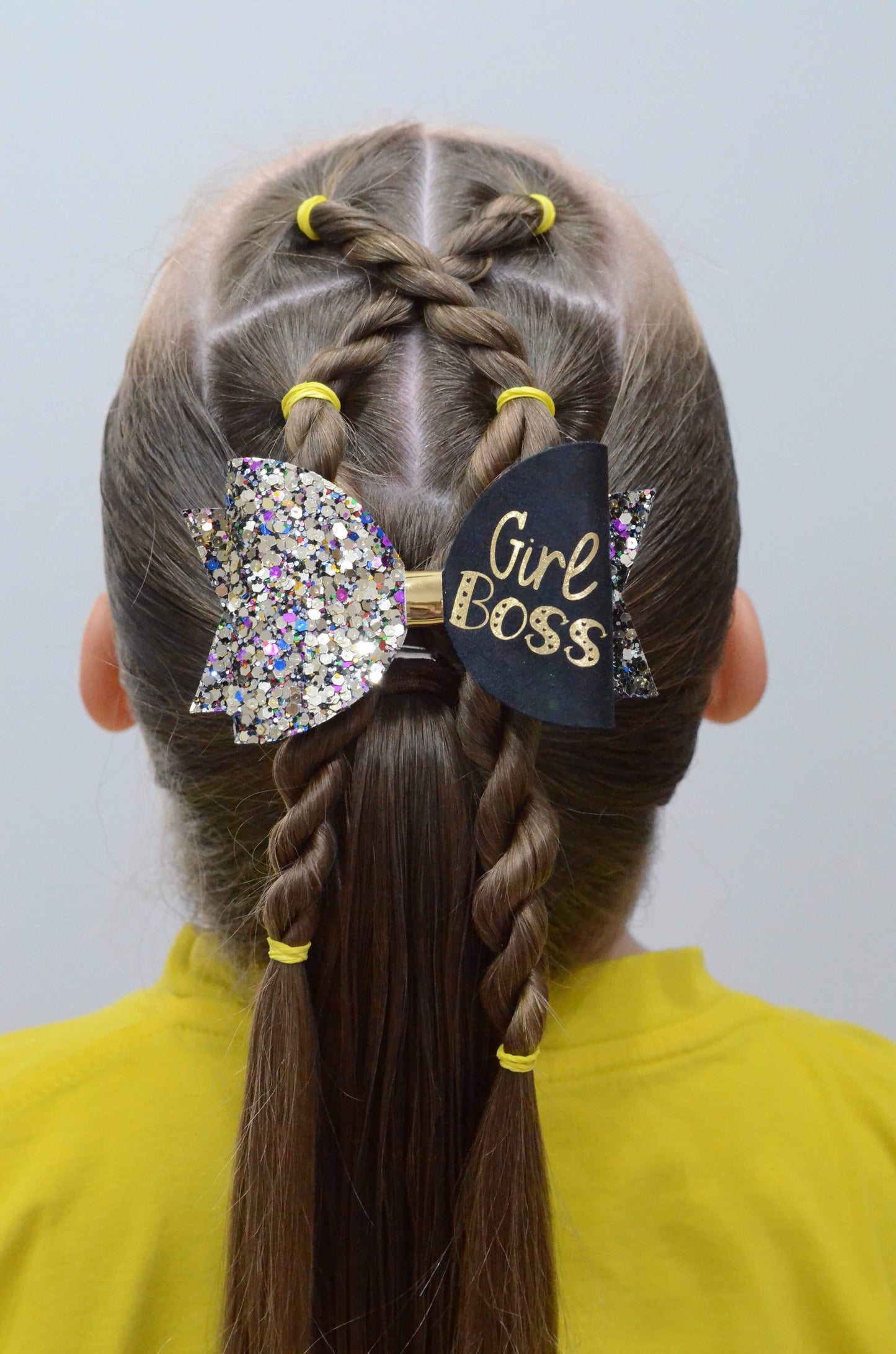 Girl Boss Bow, Mini Boss Hair Bow - Flutterbye Bowtique