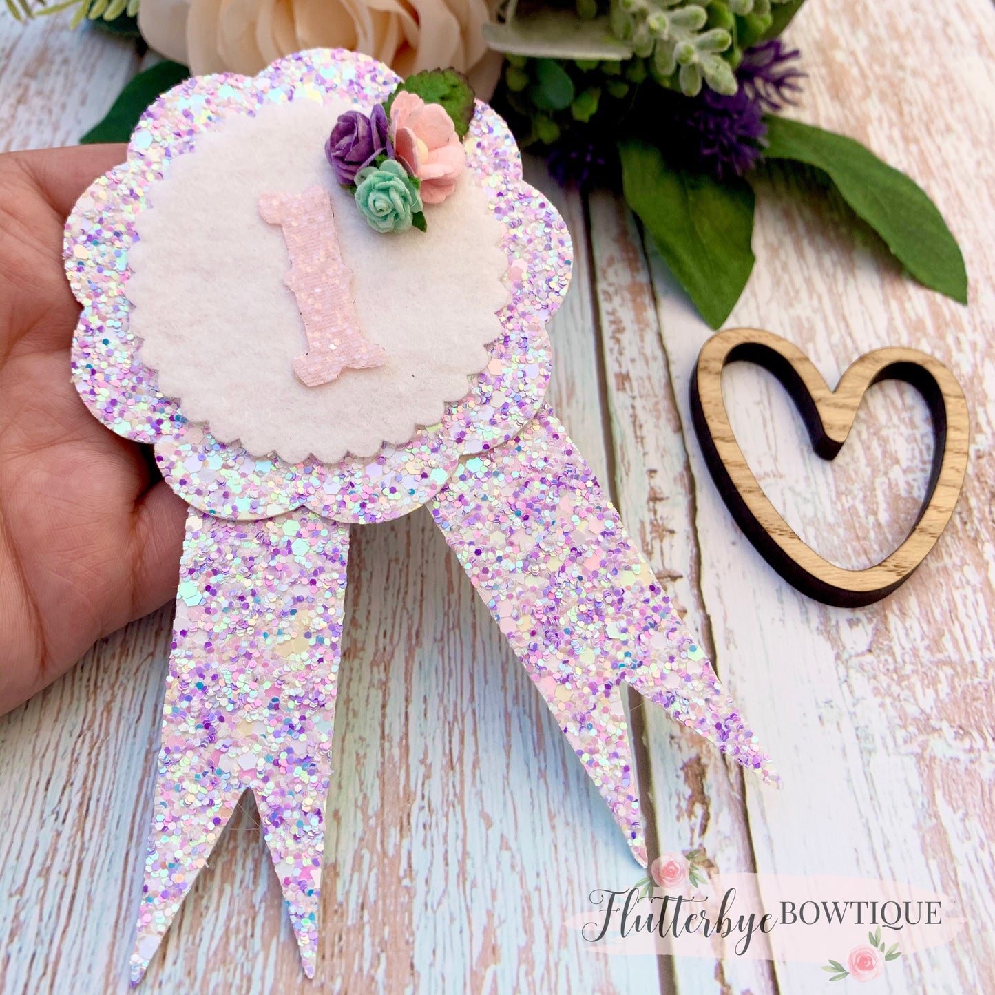 Birthday Crown and Badge, Cake Smash Props