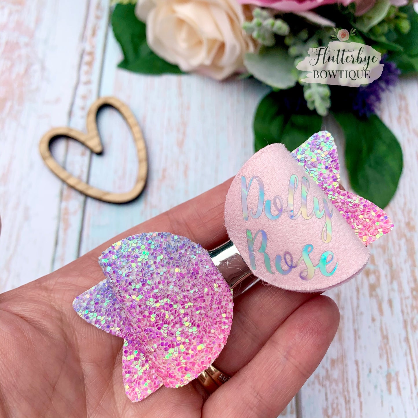 Small Personalised Hair Bow, Personalised School Bows