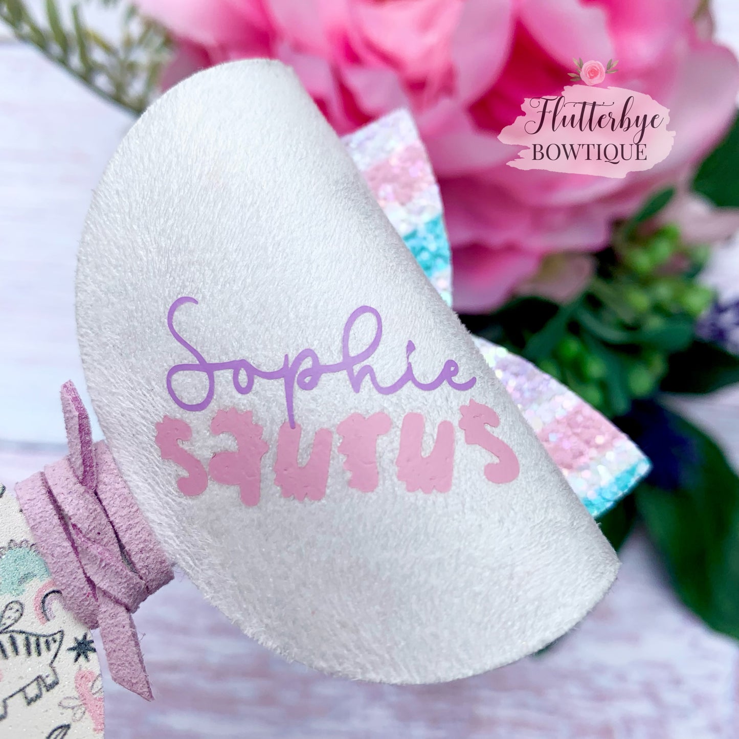 Personalised Dino Hair Bow