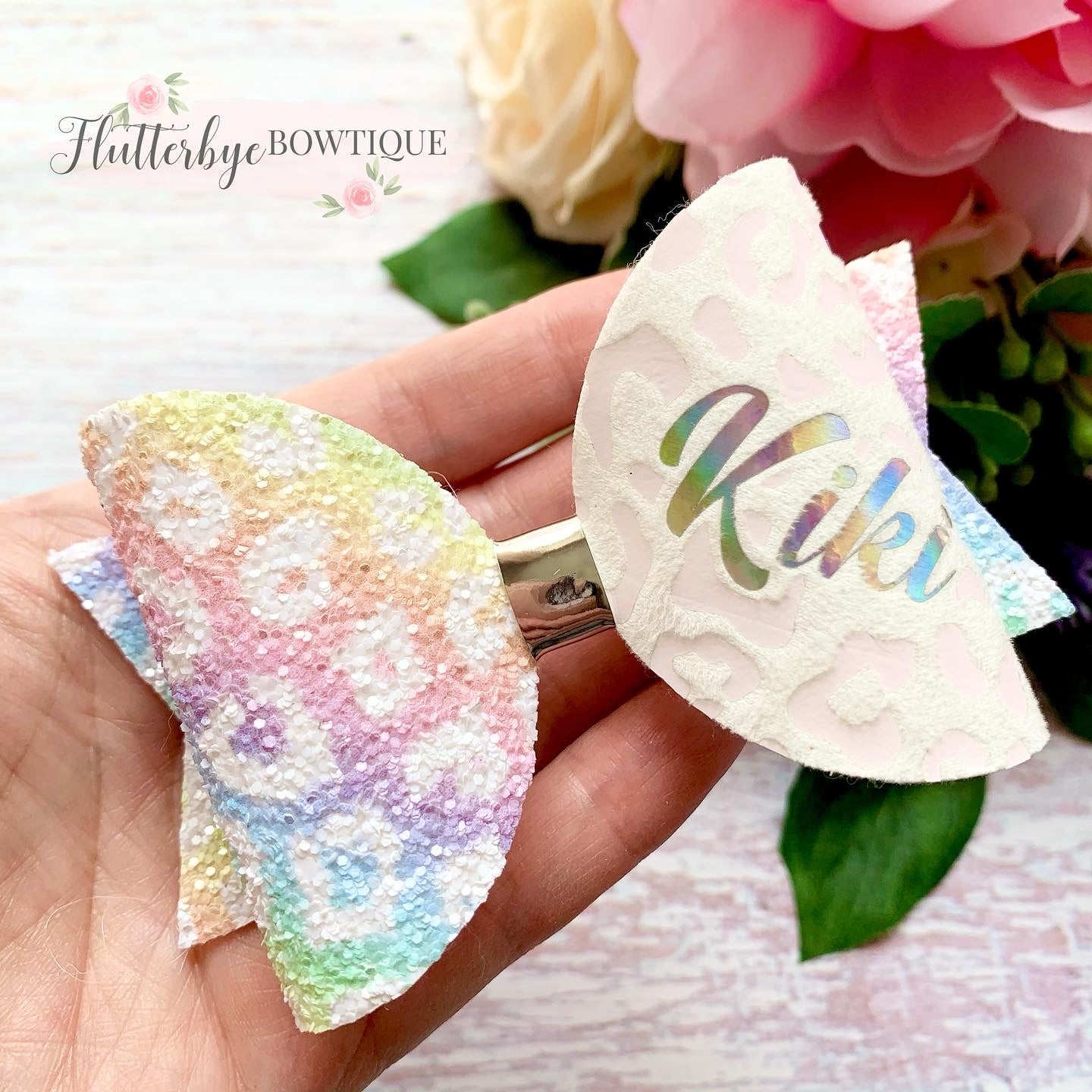Magic Light Reactive Leopard Print Bow