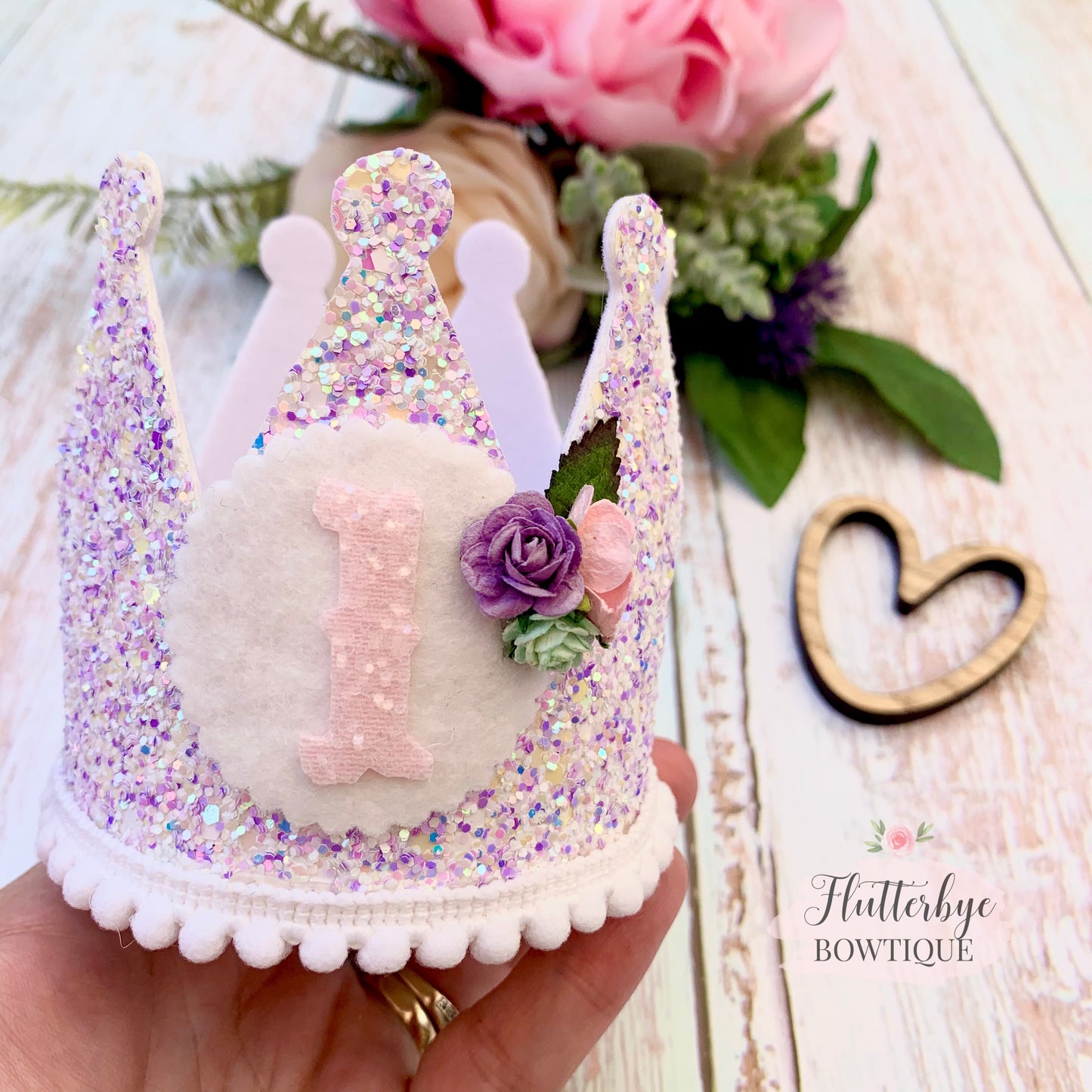 Birthday Crown and Badge, Cake Smash Props