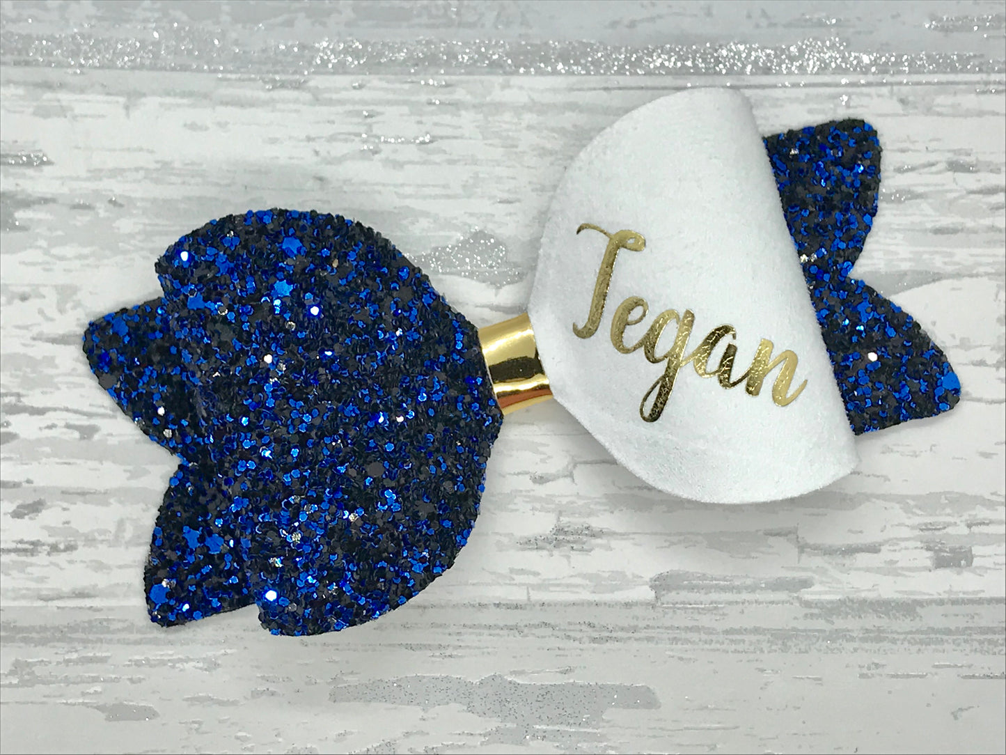 Small Personalised Hair Bow, Personalised School Bows - Flutterbye Bowtique