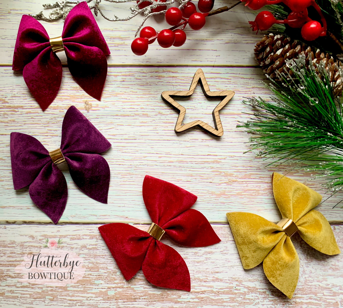 Rich Velvet Pinch Hair Bow