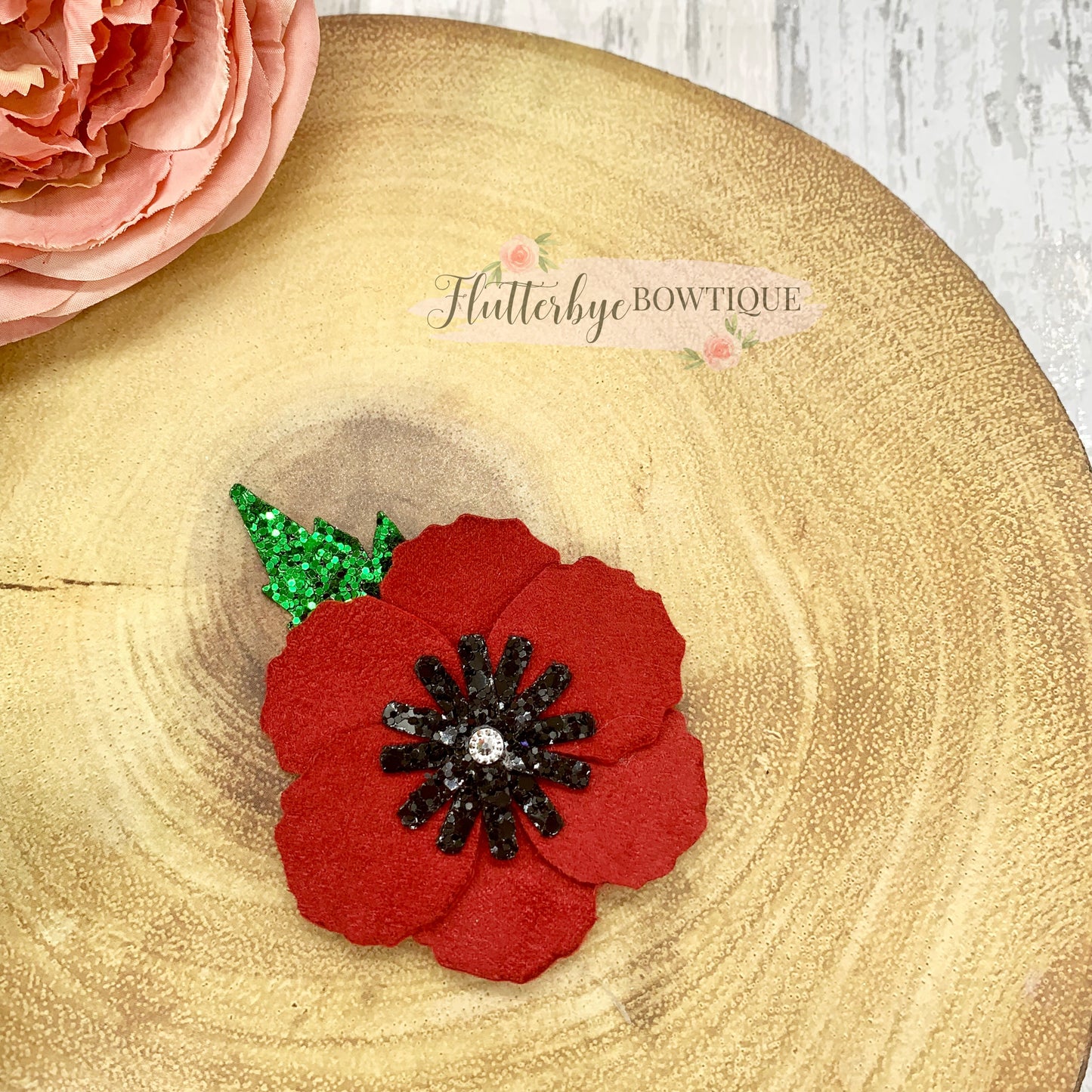Poppy Remembrance Hair clip, Lest we forget broach