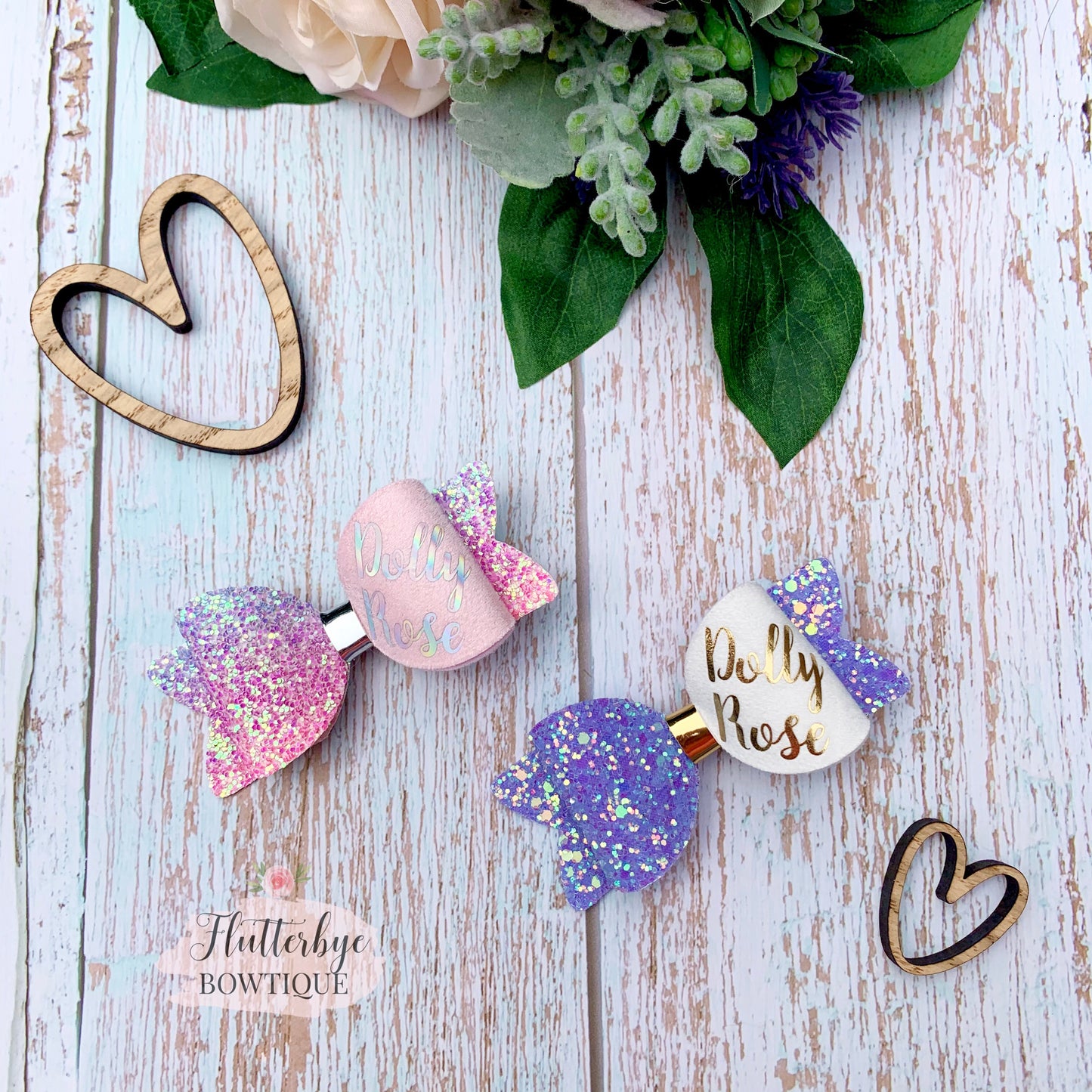 Small Personalised Hair Bow, Personalised School Bows