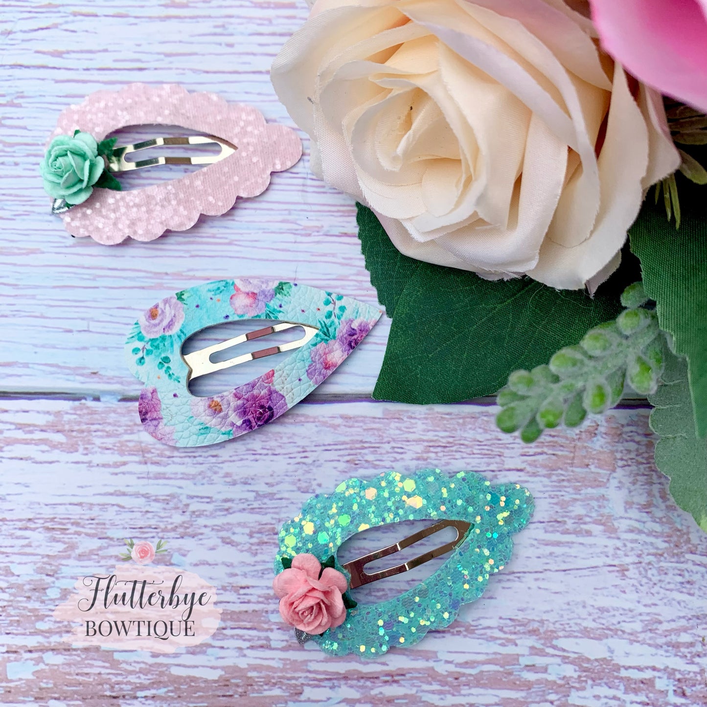 Dino Florals Clip Set