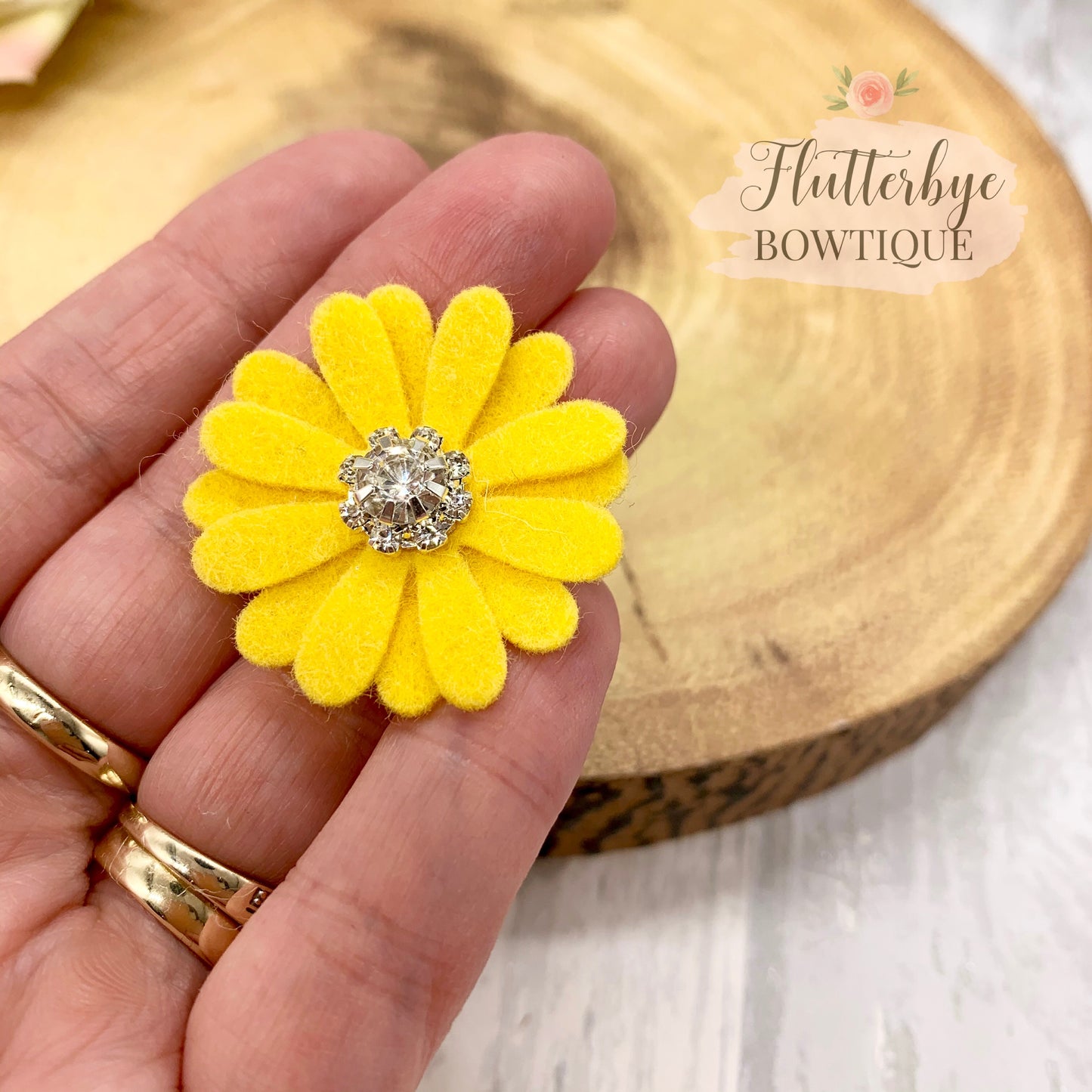 Felt Flower Crown Clips, Any Colour felt flowers - Flutterbye Bowtique